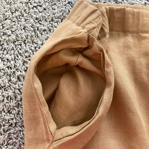 100% Linen High Waisted Pull On Pants - Picture 7 of 10